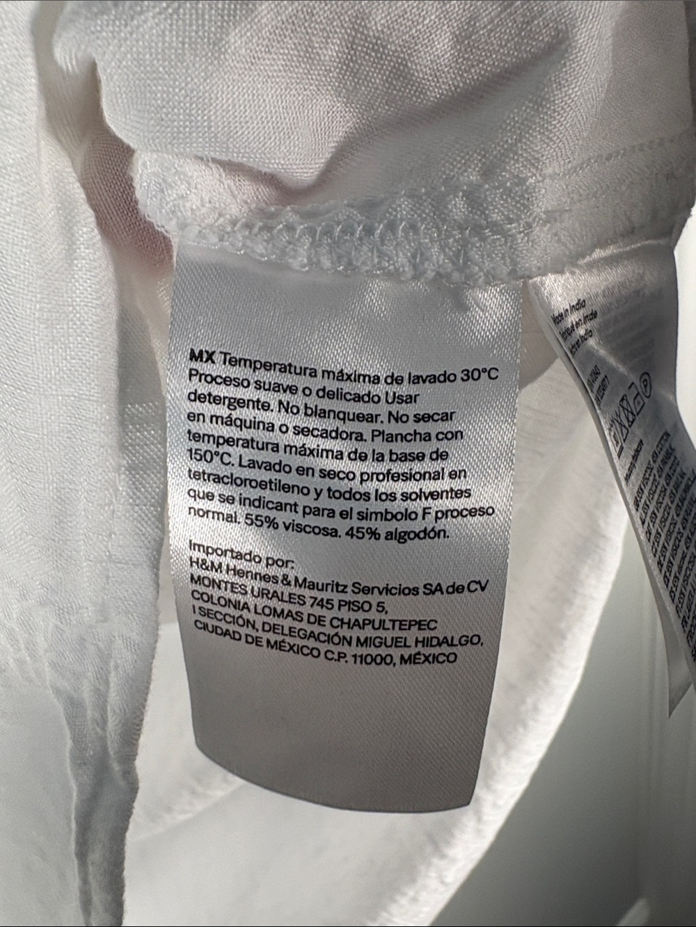 H&M White Split-Neck Short Sleeve Blouse - Picture 7 of 10